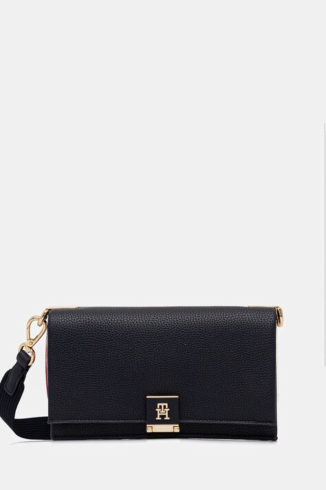 Kabelka Tommy Hilfiger tmavomodrá barva, AW0AW17678