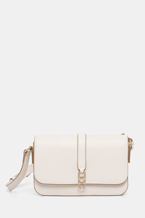 Tommy Hilfiger listonoszka damska z imitacji skóry beżowa AW0AW17723