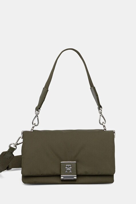 Kabelka Tommy Hilfiger zelená farba, AW0AW17725