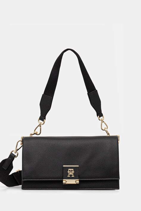 Torbica Tommy Hilfiger črna barva, AW0AW17726