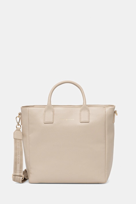 Kabelka Tommy Hilfiger béžová farba, AW0AW17971