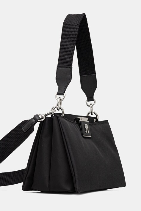 Kabelka Tommy Hilfiger černá barva, AW0AW18200