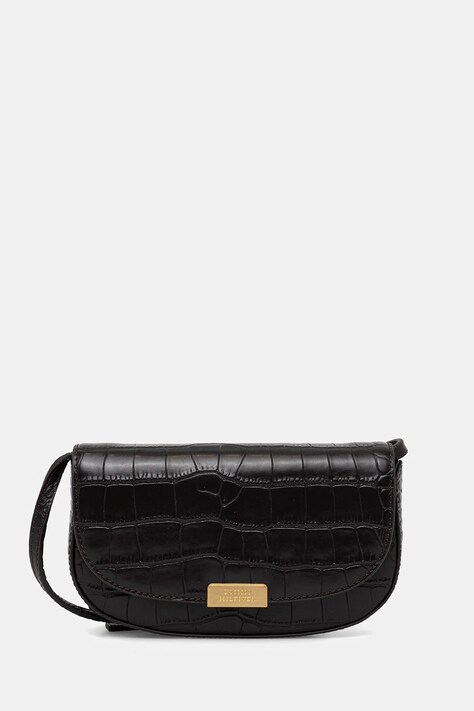 Tommy Hilfiger torebka skórzana kolor brązowy AW0AW18203