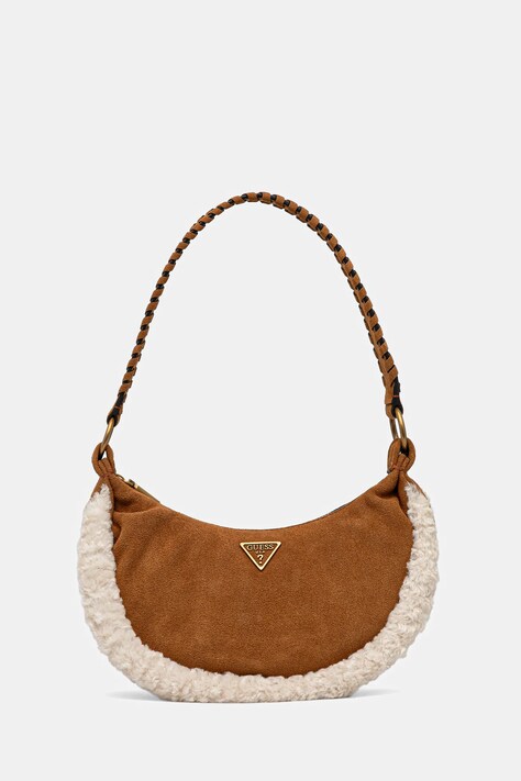 Guess torebka zamszowa AMITA kolor brązowy HWSW95 39720