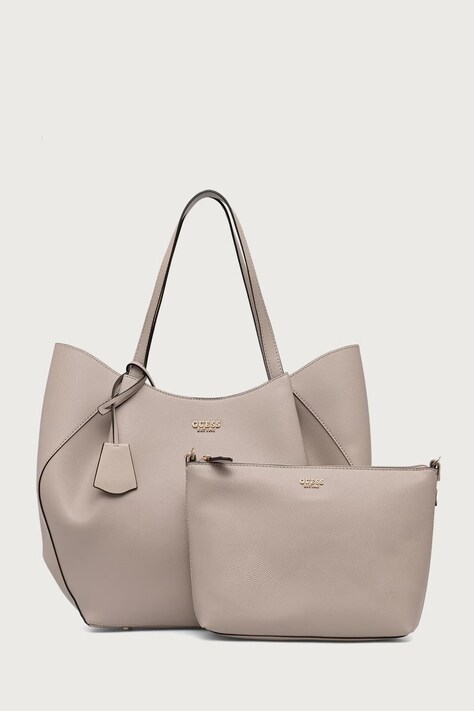 Guess torebka shopper damska z imitacji skóry AMORETTE beżowa HWBG78 98240