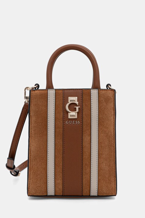 Guess torebka skórzana ERENIA kolor brązowy HWSB78 38750