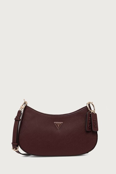 Guess torebka hobo damska z imitacji skóry NOELLE bordowa HWZG96 72180