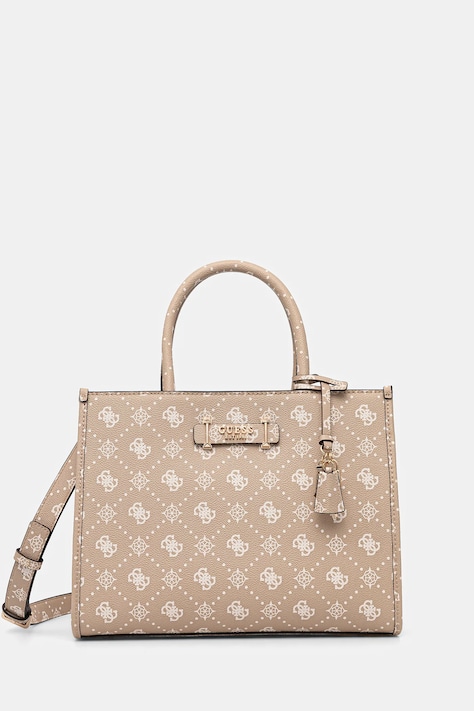 Τσάντα Guess SILIA χρώμα: μπεζ, HWGP98 90220