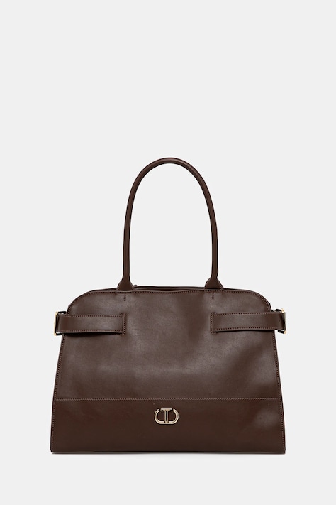 Twinset geantă culoarea maro, 252TB7020
