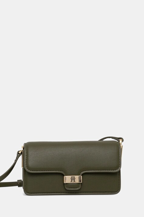 Tommy Hilfiger poșetă culoarea verde, AW0AW18028