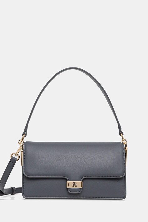 Τσάντα Tommy Hilfiger χρώμα: μαύρο, AW0AW18029