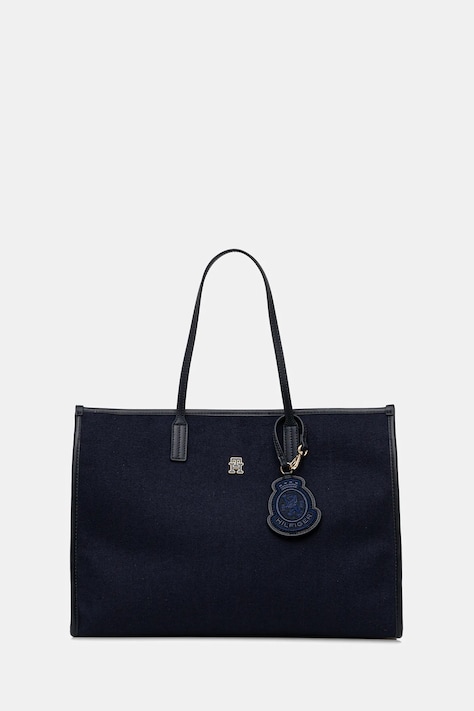 Kabelka Tommy Hilfiger tmavomodrá farba, AW0AW18215