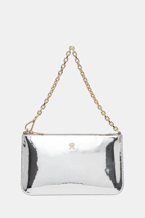 Psaníčko Tommy Hilfiger stříbrná barva, AW0AW18219