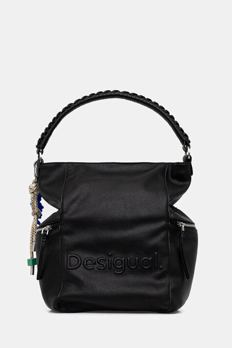 Batoh Desigual HALF LOGO ARICA dámský, černá barva, malý, 25WAKP07