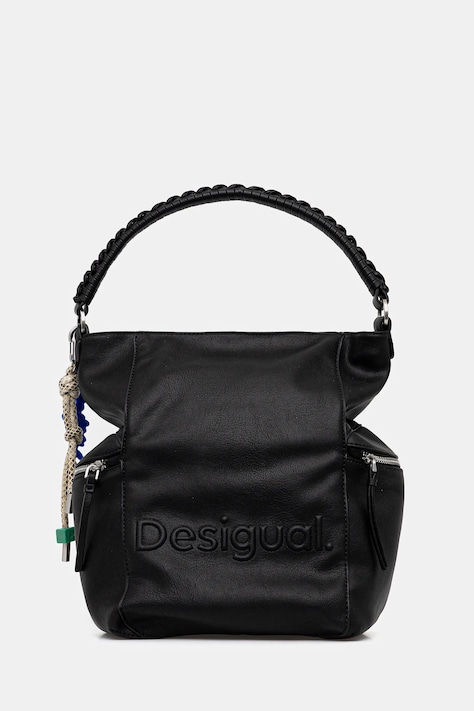 Batoh Desigual HALF LOGO ARICA dámský, černá barva, malý, 25WAKP07