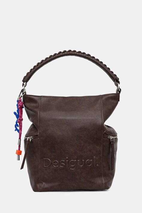 Desigual torebka HALF LOGO ARICA kolor brązowy 25WAKP29