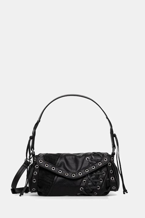 Τσάντα Desigual TANGO BLACK PATCH ZAR χρώμα: μαύρο, 25WAXP36