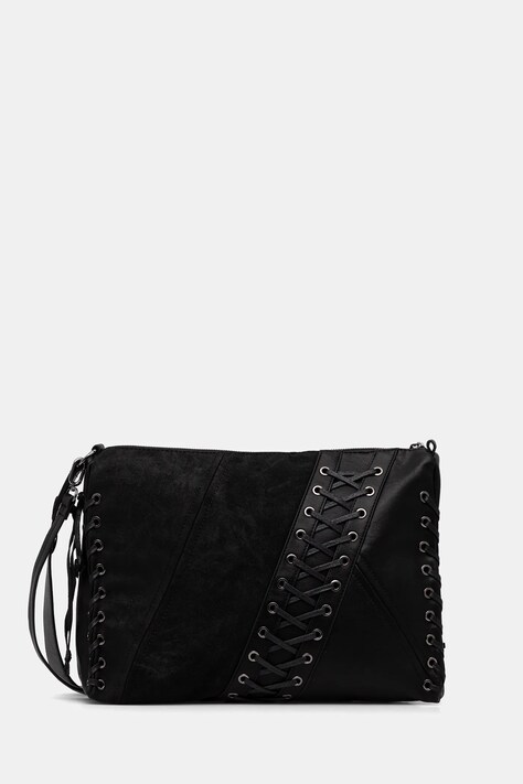 Kabelka Desigual TANGO BLACK PATCH LEI černá barva, 25WAXP79