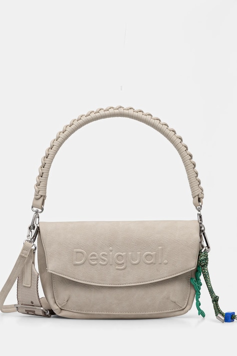 Τσάντα Desigual χρώμα: μπεζ, 25WAXPB2