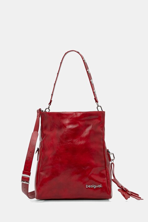 Desigual torebka REPRISE RED VALENTI kolor czerwony 25WAXPCA