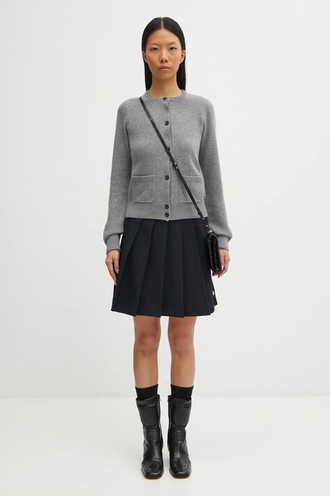MM6 Maison Margiela torebka skórzana kolor czarny SA6WF0001.P8650.T8013