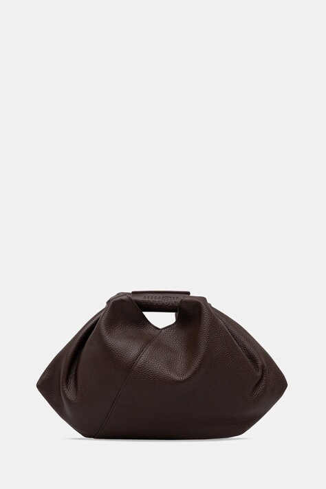 MM6 Maison Margiela torebka skórzana kolor brązowy SB5WD0029.P7255.T2625