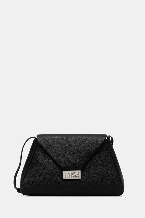 MM6 Maison Margiela torebka skórzana kolor czarny SB5ZH0023.P7255.T8013