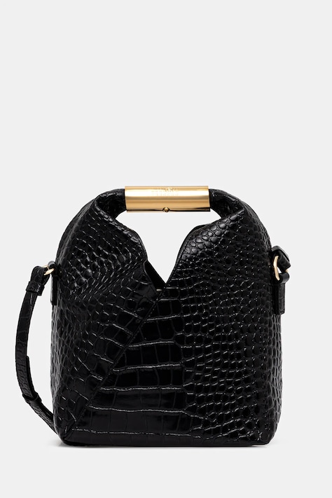 Шкіряна сумочка MM6 Maison Margiela колір чорний SB6WD0042.P8650.T8013