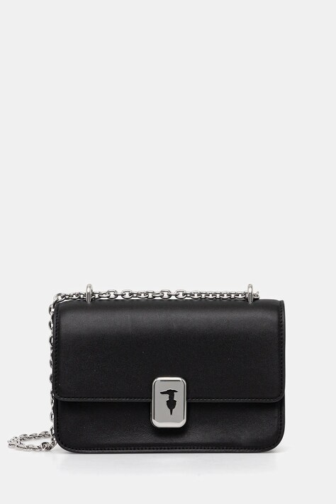 Trussardi torebka skórzana kolor czarny Z603E005980N