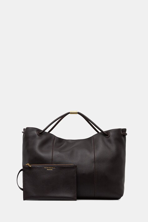 Trussardi poșetă de piele culoarea negru, Z616E005993N