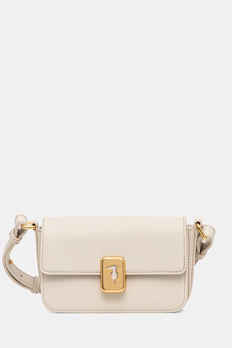 Trussardi torebka skórzana kolor beżowy Z601E106075N