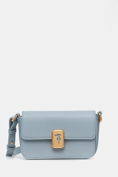 Trussardi torebka skórzana kolor turkusowy Z601E106075N