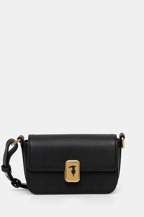 Trussardi torebka skórzana kolor czarny Z601E106075N
