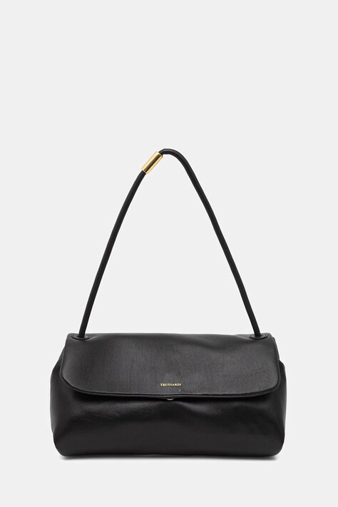 Trussardi torebka skórzana kolor czarny Z611E005988N