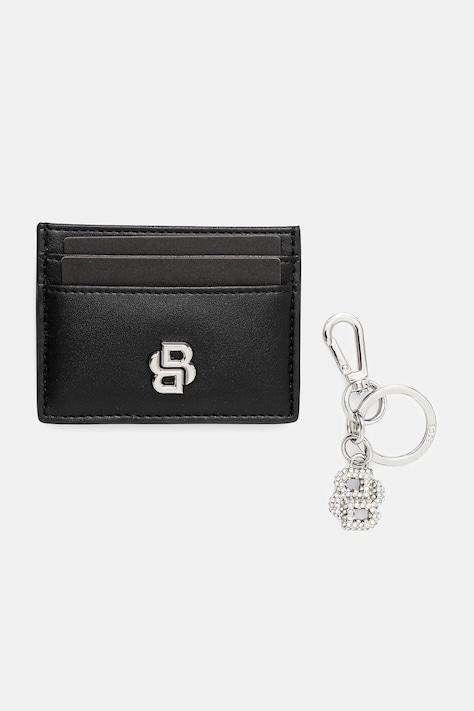 BOSS husă card + breloc culoarea negru, 50552247