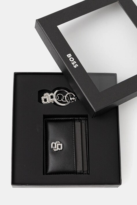 Чохол для карток + брелок BOSS B_ICON Krng C Case — AW25-TOD231, чорний — фото 3