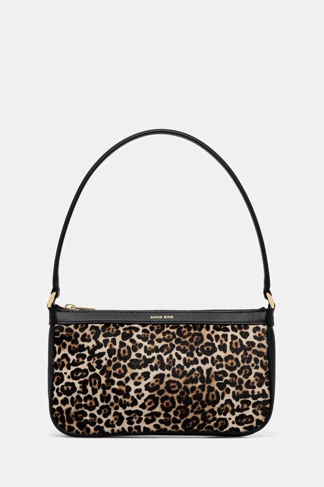 Anine Bing torebka skórzana mini elly kolor brązowy A.13.11705