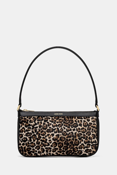 Anine Bing torebka skórzana mini elly kolor brązowy A.13.11705