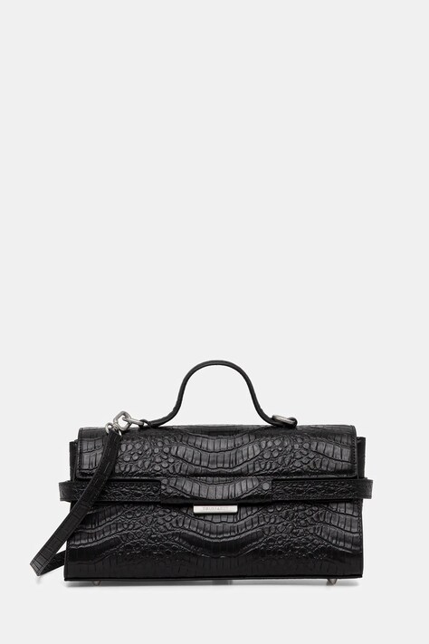 Trussardi poșetă de piele culoarea negru, Z363E106202N
