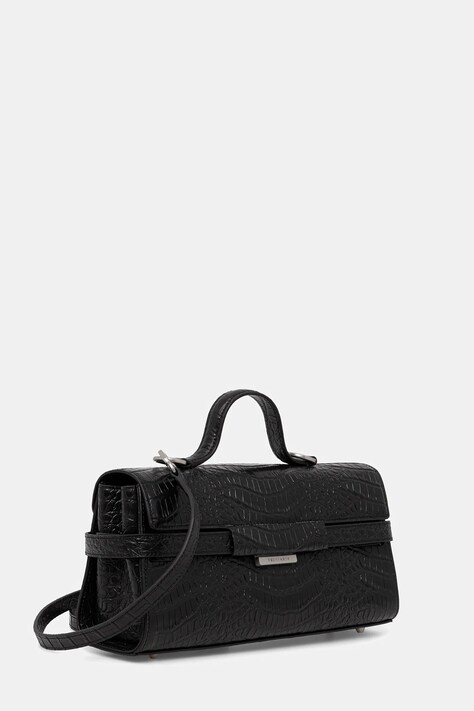 Trussardi poșetă de piele culoarea negru, Z363E106202N