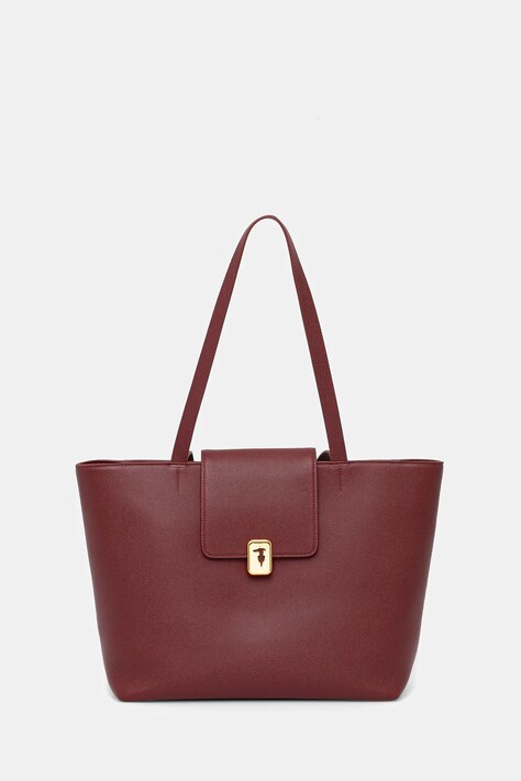 Trussardi torebka skórzana kolor bordowy Z605E106078N