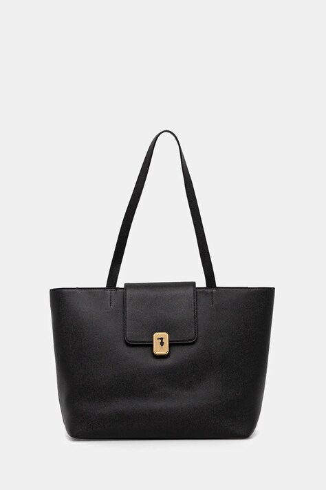 Trussardi torebka skórzana kolor czarny Z605E106078N