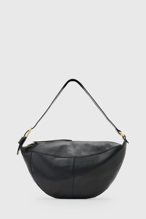 AllSaints torebka skórzana LUNA kolor czarny W190XD