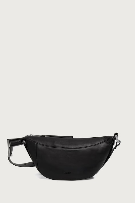 AllSaints Kabelka rohlík dámská kožená LUNA černá W192XD