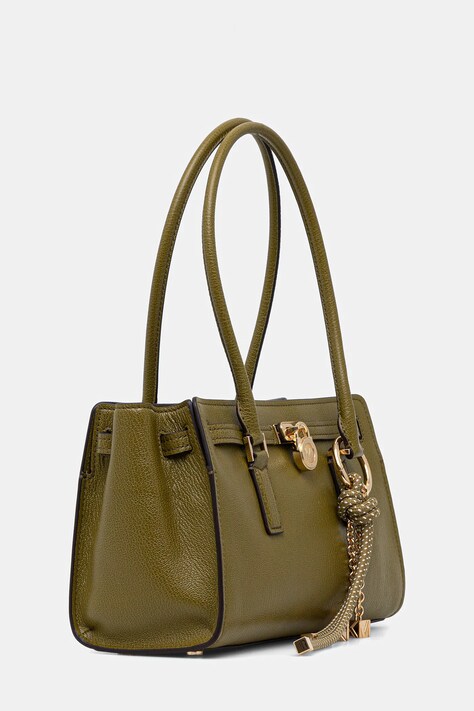 MICHAEL Michael Kors poșetă de piele culoarea verde, 30F5GNXT0L
