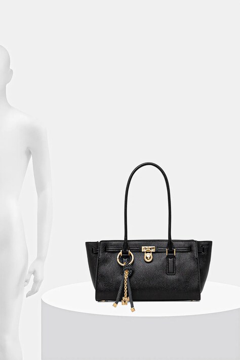MICHAEL Michael Kors poșetă de piele culoarea negru, 30F5GNXT0L