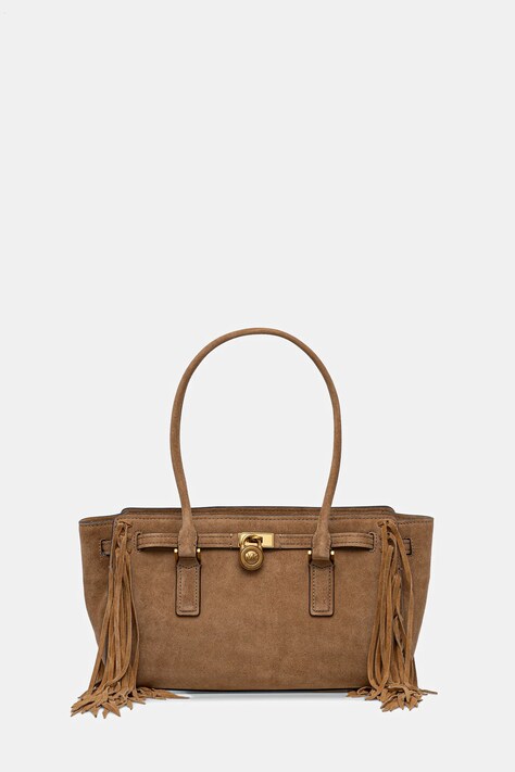 MICHAEL Michael Kors torebka zamszowa kolor zielony 30F5ANXT0S