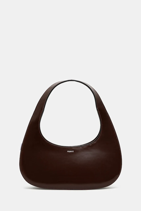 Kožená kabelka Coperni Slim Swipe Baguette hnedá farba, COPBA116F6045