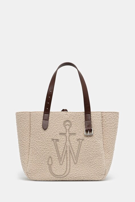 Шерстяная сумка JW Anderson Belt Tote цвет бежевый HB0545.FA0468