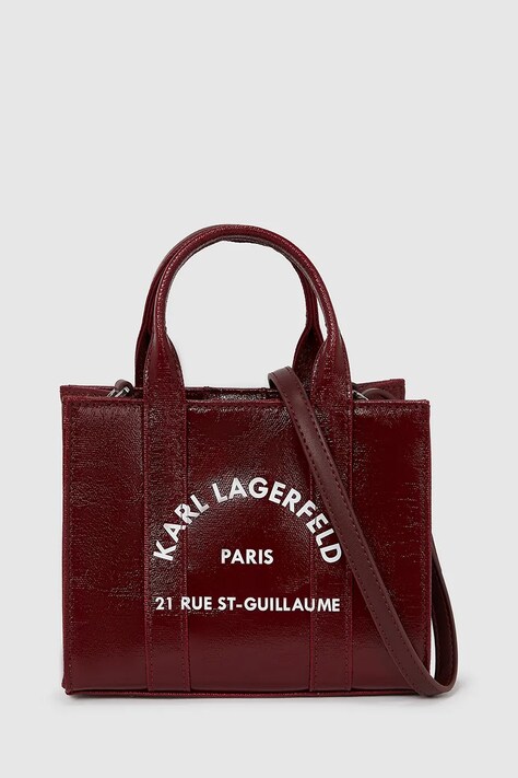 Karl Lagerfeld poșetă culoarea bordo, A4W50015